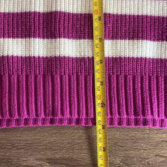 Womens Talbot SHAKER STITCH SWEATER - VARIEGATED STRIPESmall Petite - Picture 9 of 10